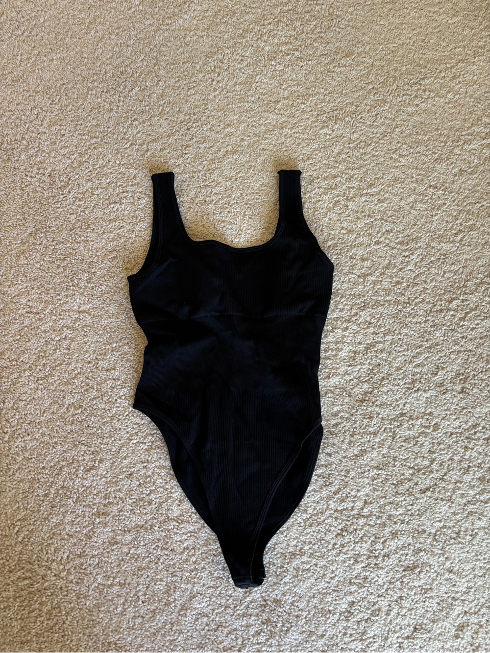 NWOT Black Ribbed Tank Compression Bodysuit M